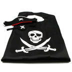 RioRand Cartoon Pirate Dress Up Satin Capes Cosplay Birthday Party Kids Costume (1-pack) (Black)