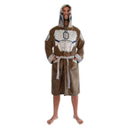 Star Wars: The Mandalorian Bounty Hunter Hooded Bathrobe for Men And Women | Soft Plush Spa Robe for Shower | Lightweight Fleece