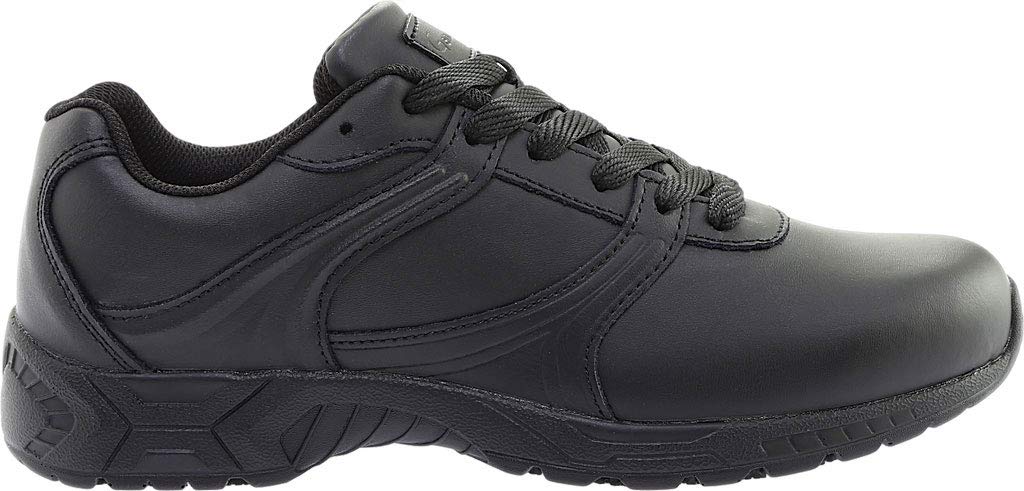 Genuine Grip 130-7.5M Womens Slip-Resistant Leather Work Shoe  Black - Size 7.5