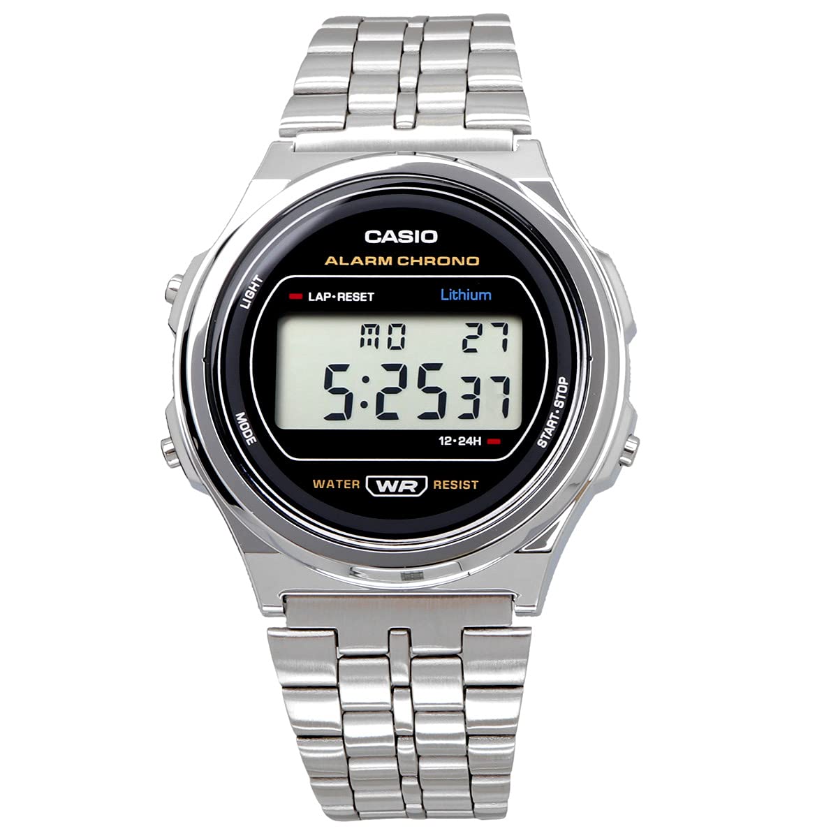 Casio A171 Vintage Stainless Steel Resin Digital A171WE-1A A171WE-1 Unisex Watch