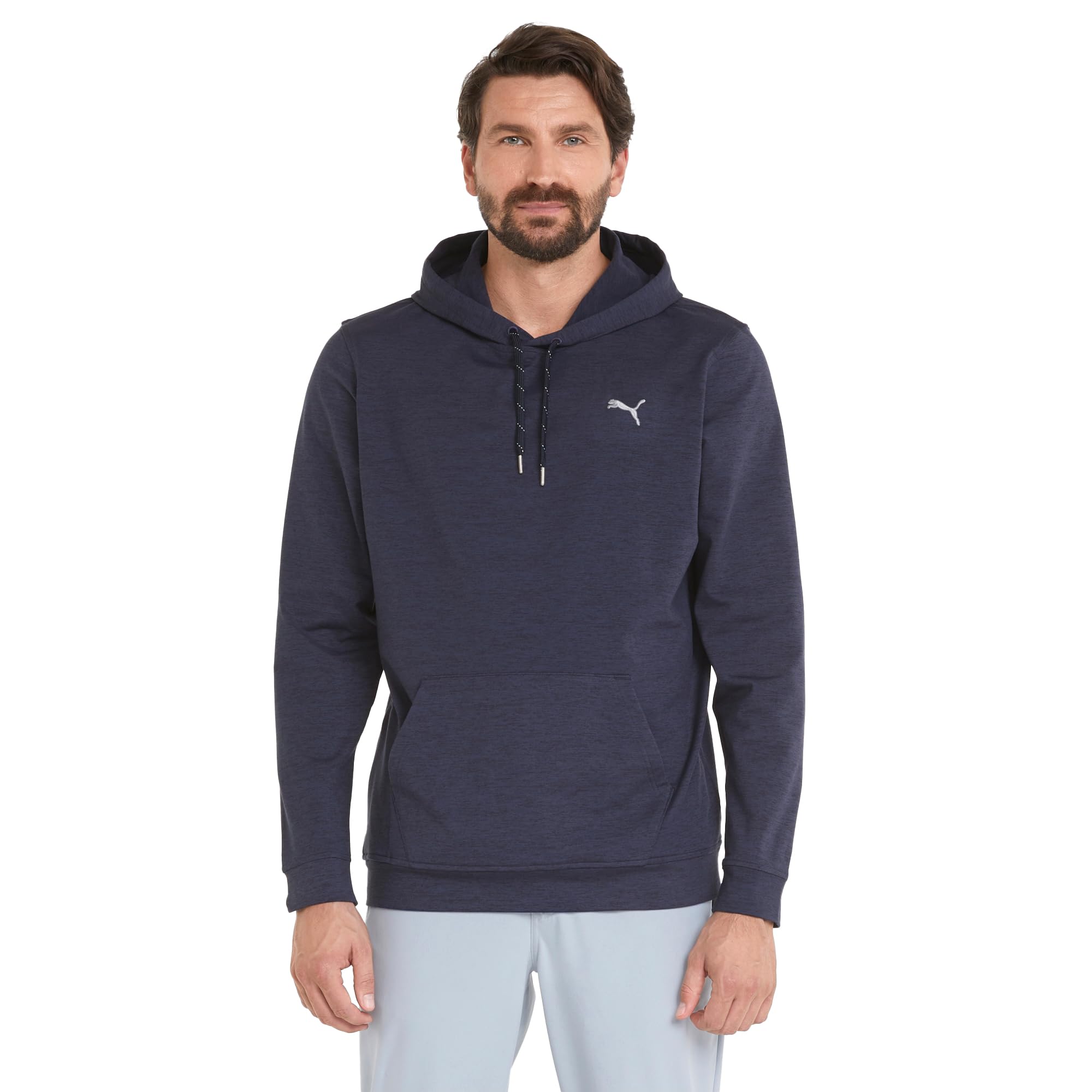 Mens cloudspun Progress Hooded Sweatshirt - NAVY BLAZER HTHR - S(D0102H7DIAT)