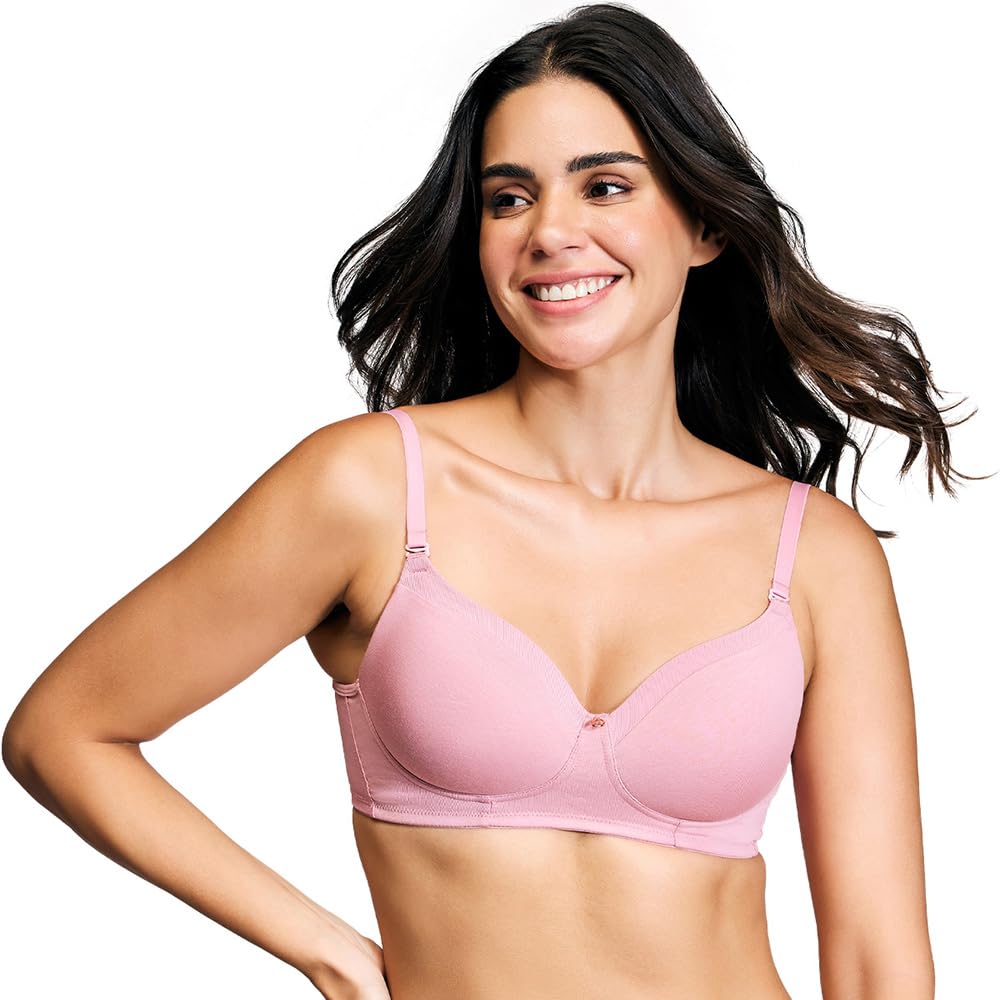 Nykd By Nykaa Iconic Low Back Party Bra For Women, Medium Coverage, Wired, Lightweight With Adjustable Straps - Nyb252, Blush, 3