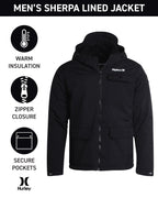 Hurley Men's Winter Jacket - Vinson Heavyweight Parka Coat - Weather Resistant Snowboard Ski Jacket for Men (S-XL), Size Medium,