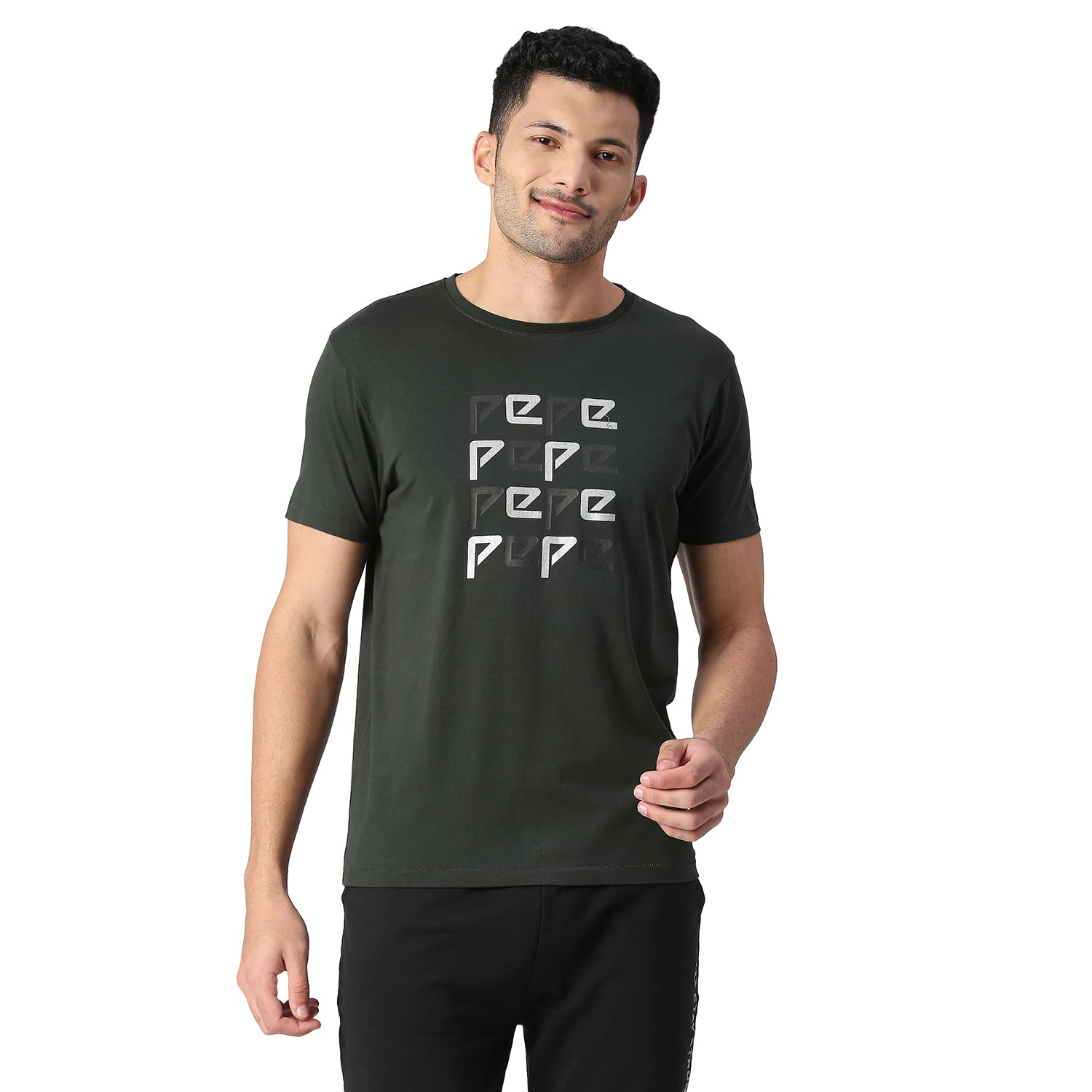 Pepe Jeans MenS Slim Fit T-Shirt (Pm509065665L_Bottle Green