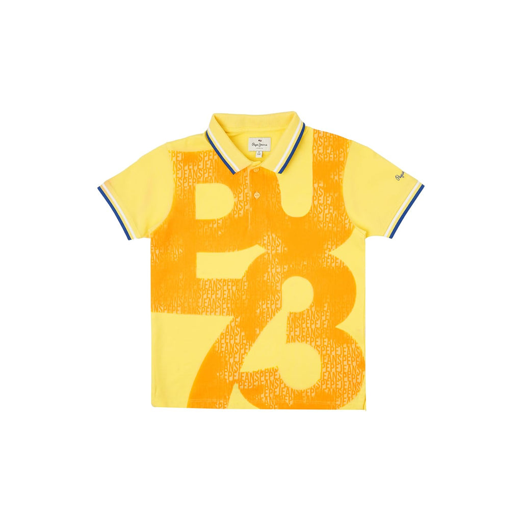 Pepe Jeans BoyS Letter Print Regular Fit T-Shirt (Pb540954_Yellow