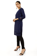 Soch Women Cotton Floral Blue Kurta