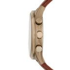 Fenmore Midsize Multifunction Brown Leather Watch