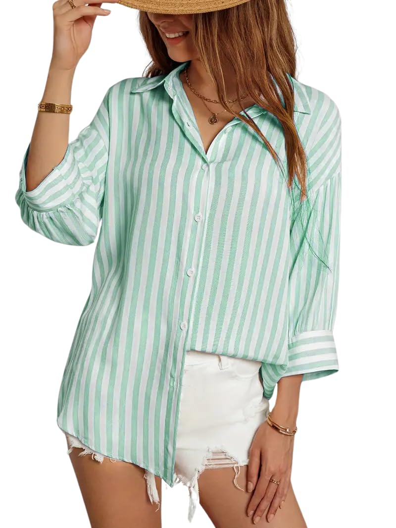 Indoprimo Striped Western Shirt For Women | Oversized Stylish Shirt Tops For Women