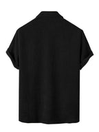 Eyebogler MenS Solid Regular Fit Polyester Casual Shirt With Spread Collar & Full Sleeves Shirt Black