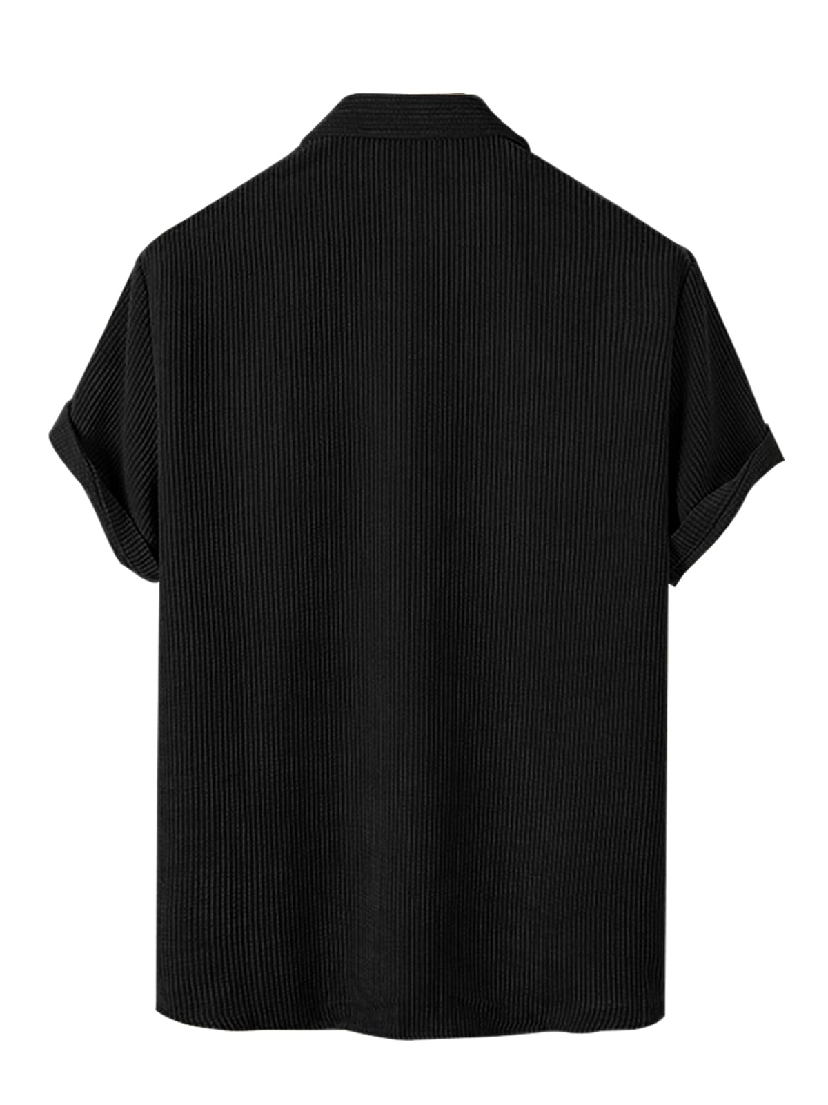 Eyebogler MenS Solid Regular Fit Polyester Casual Shirt With Spread Collar & Full Sleeves Shirt Black