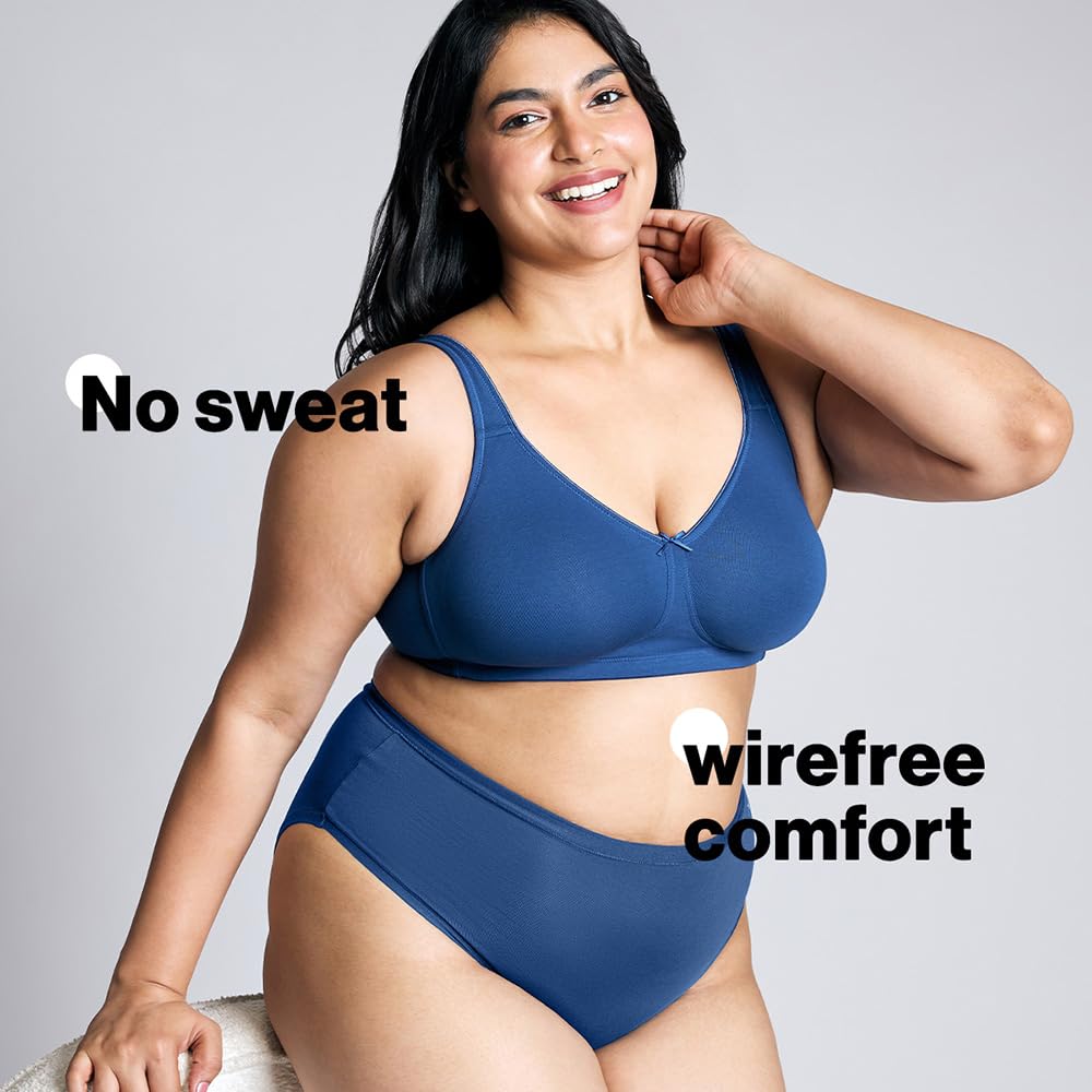 Nykd (Nyb105 Cotton Non Padded & Non Wired Everyday Bra For Women | Full Coverage Bra With No Sweat & Breast Separating Feature