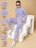 Rigo Long Sleeves Printed Track Suit For Women | Round Neck Tracksuit For Women | Suitable for Yoga, Jogging & Gym | Workout Clo