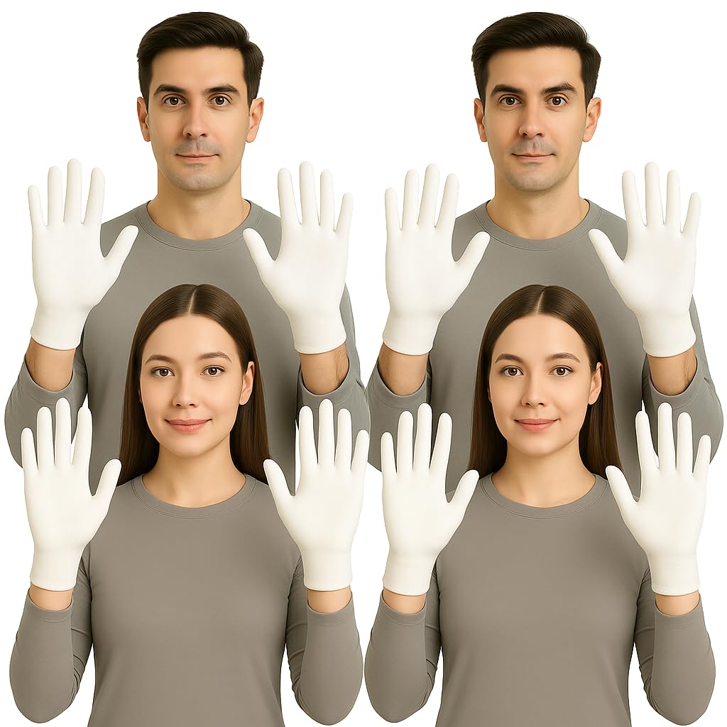 Weavers Villa Cotton Summer Glove for Men & Women | Anti-Slip UV Protection Hand Gloves | Outdoor Sun, Dust, Pollution Shield | 
