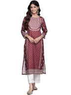 Varanga Women'S Modal T-Shirt (Nv_Vkur1223_Maroon