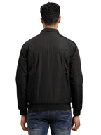 Turtle Men Polyster Solid Regular Fit Full Sleeve Black & Grey Reversible Windcheater Jacket