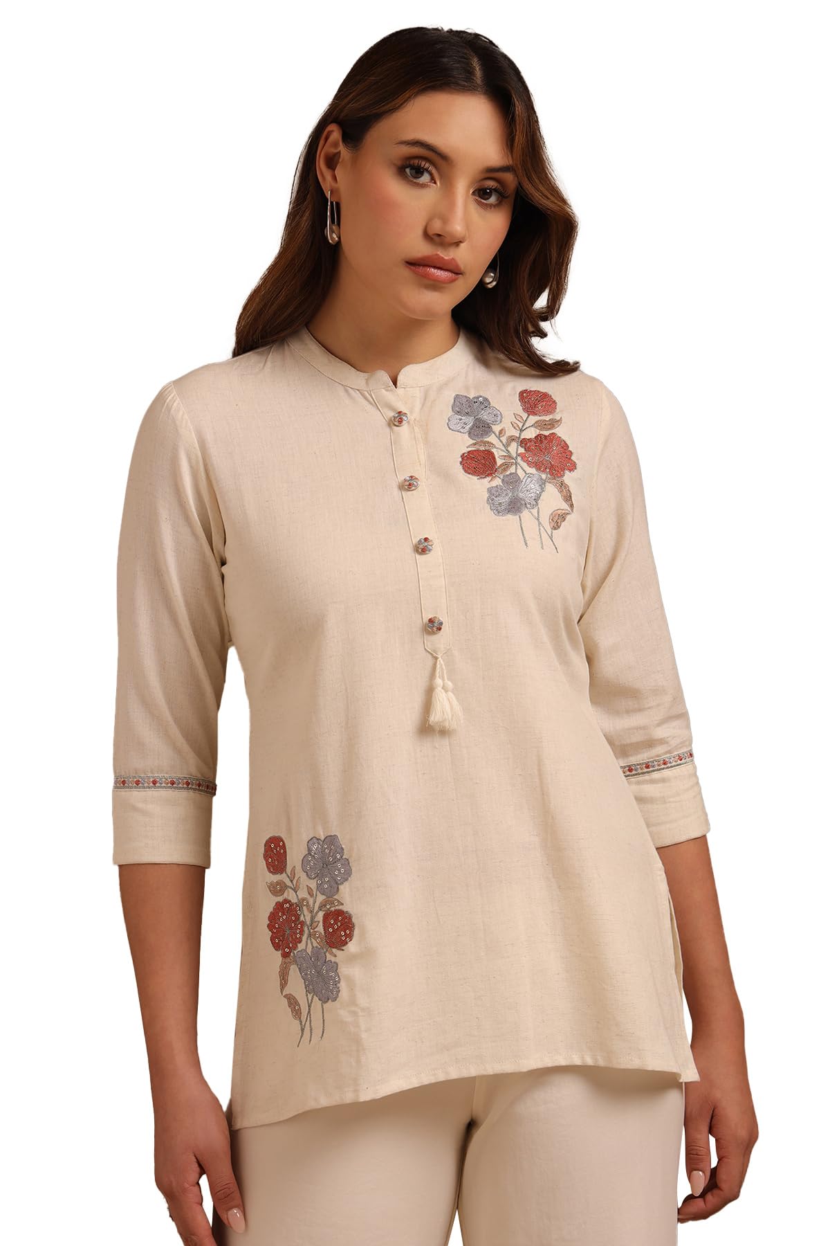 Soch Women Cotton Embroidered Tank Top