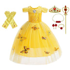 Dressy Daisy Toddler Girls' Princess Fancy Dress Up Costume with Accessories Halloween Outfit Butterfly Size 4-5 Yellow