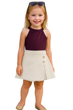 A.T.U.N. (ALL THINGS UBER NICE) Girls Stylish Two Piece Outfit Set with Sleeveless Tank Top and Skort | Casual Summer Clothing
