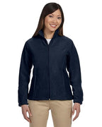 Ladies 8 oz Full-Zip Fleece - BLAcK - XS(D0102H76WY2)