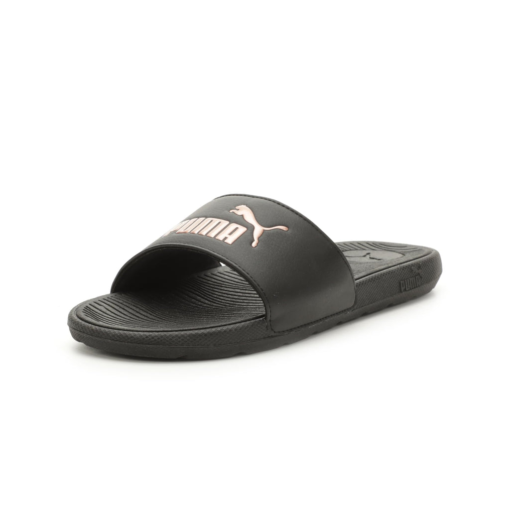 PUMA Women's COOL CAT 2.0 Slide Sandals, Puma Black-Rose Gold, 9