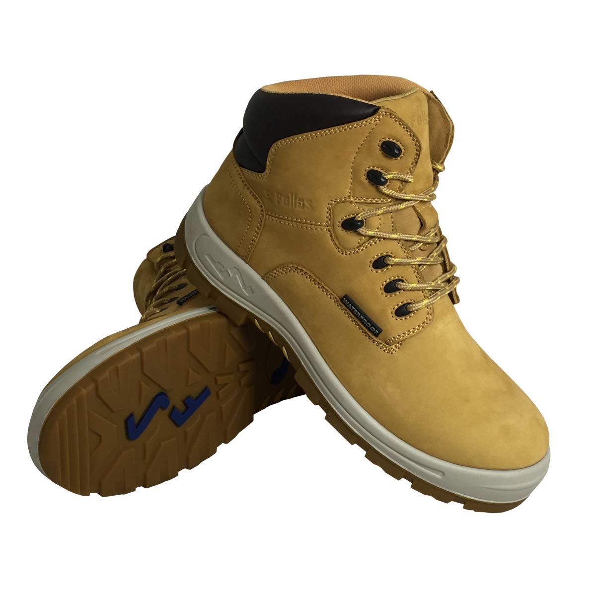S Fellas by Genuine Grip 652-9W Women's Poseidon Comp Toe Waterproof 6 in. Work Boot  Wheat - Size 9