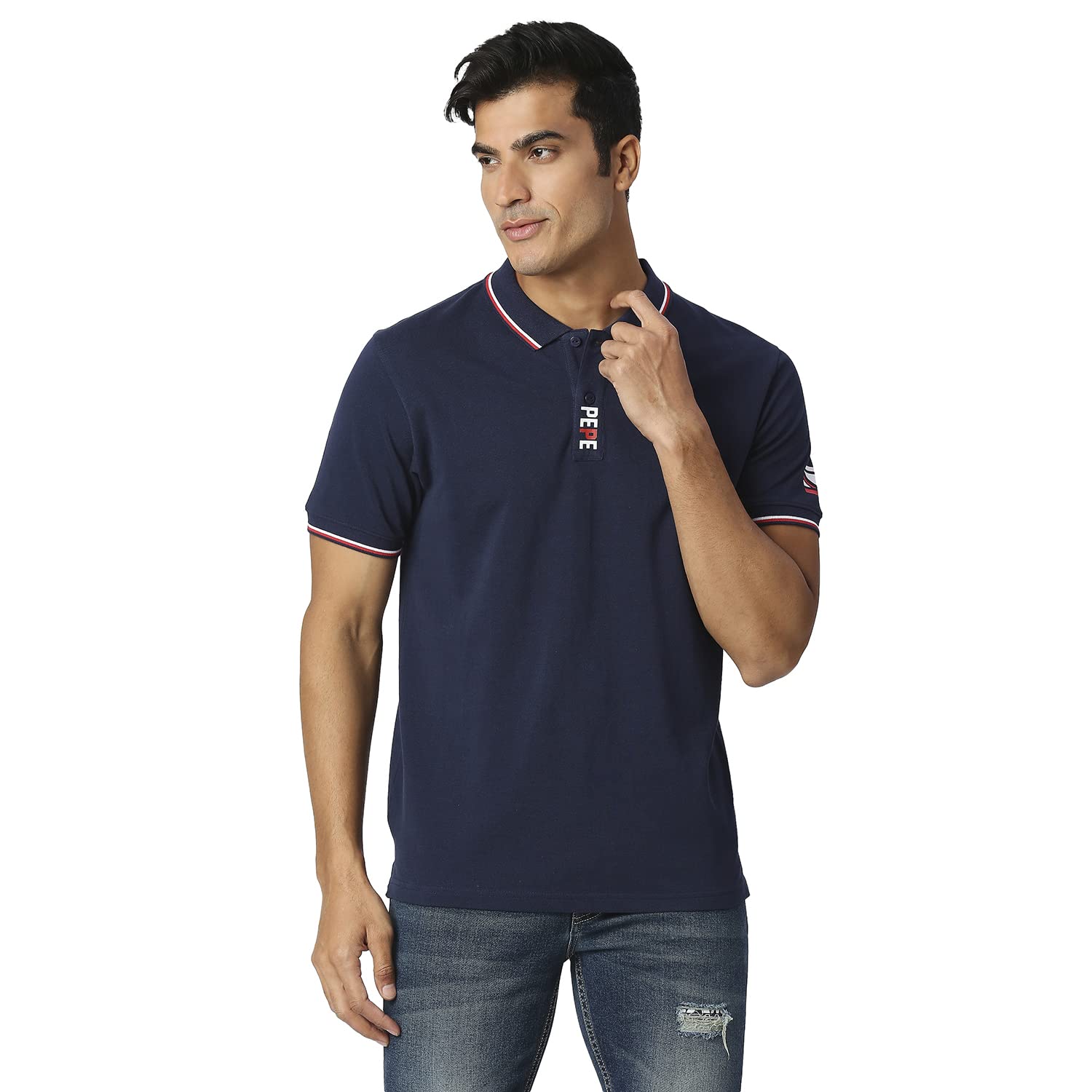 Pepe Jeans Luther Solid Polo, Navy, M