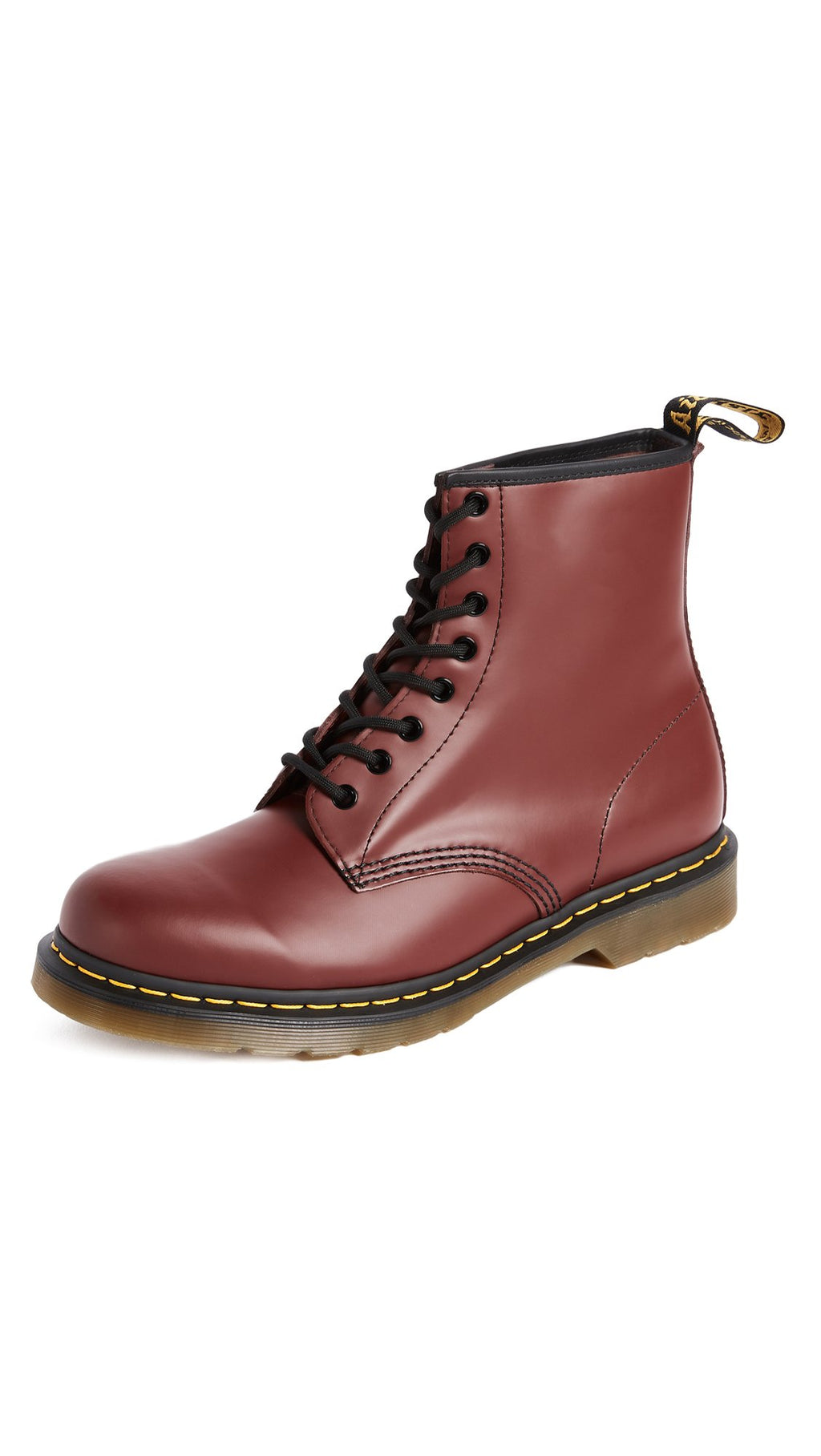 Dr. Martens Unisex 1460 Smooth Leather 8 Eye Boot, Cherry Red, 12 Women/11 Men