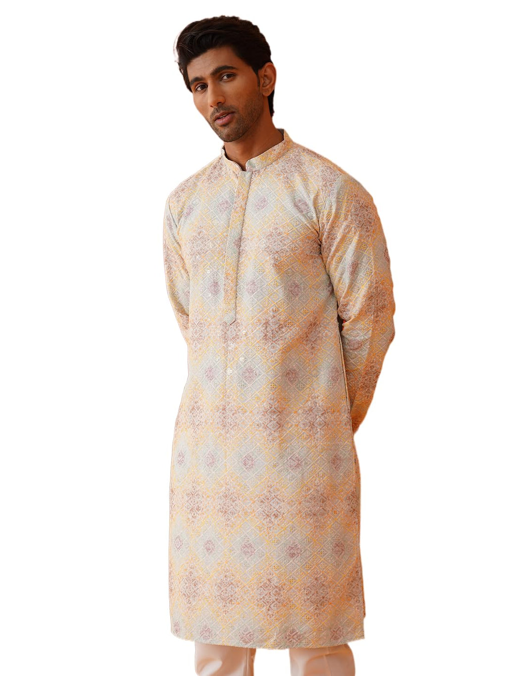Jompers Mens Embroidered Staight Kurta