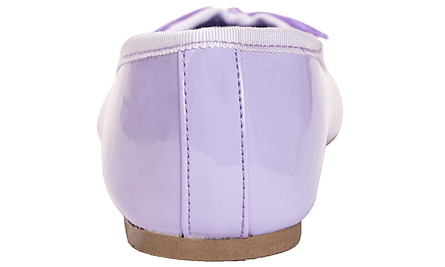 FEVERSOLE Women's Macaroon Colorful Memory Foam Cushion Insock Patent Ballet Flat Lilac Purple Size 6.5 M US