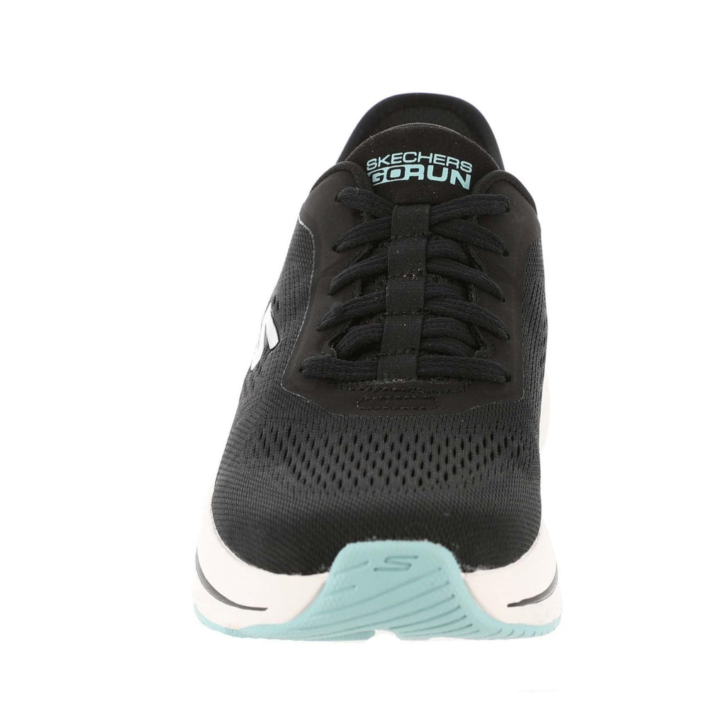 Skechers Women's Max Cushioning Elite 2.0 Vanish Hands Free Slip-Ins Sneaker, Black/Blue, 8.5