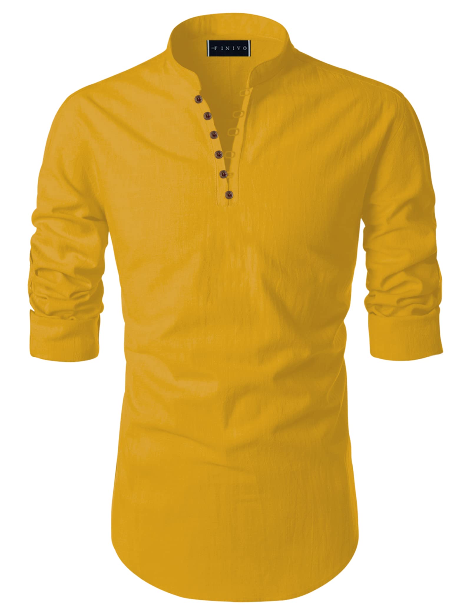 Zartha MenS Casual Cotton Polyester Blend Solid Full Sleeve Short Kurta (Pack Of 2)