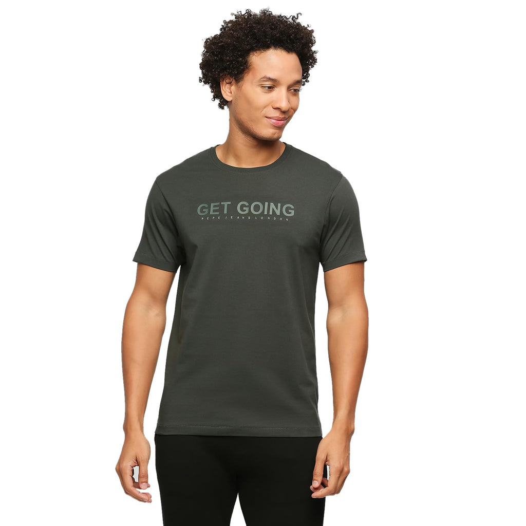 Green Crew Neck Short Sleeved T-Shirt