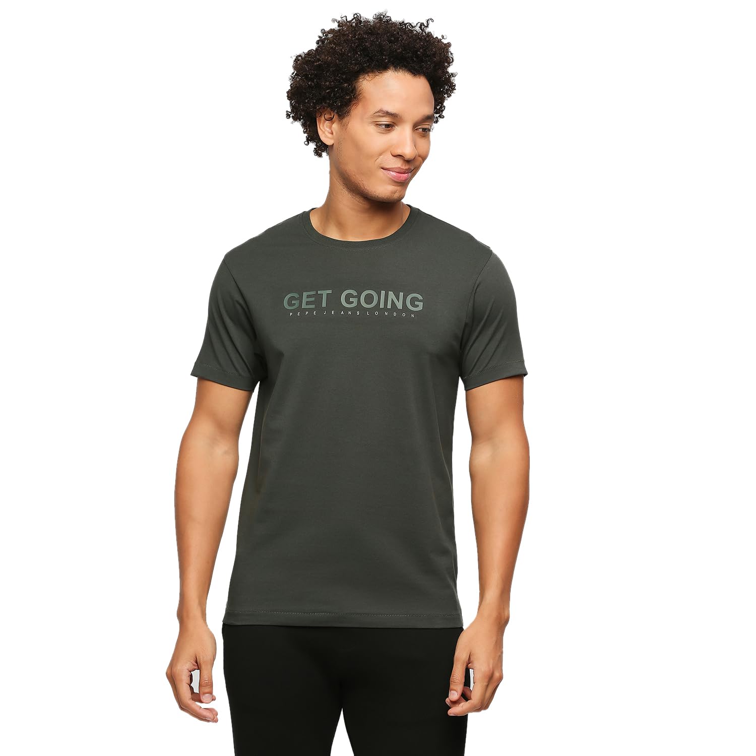 Green Crew Neck Short Sleeved T-Shirt