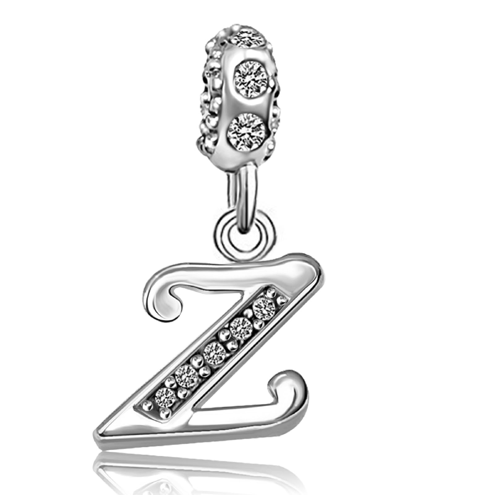 JMQJewelry Z Initial Z Letter Womens Beads Charms for Bracelets Alphabet Family Birthday Birthstone Beads Dangle Men Thanksgivin
