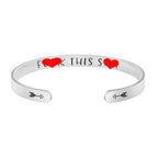 JoycuFF Bracelets for Women Funny Inspirational Jewelry Engraved Mantra Cuff Bangle Personalized Birthday Christmas Gift for Her