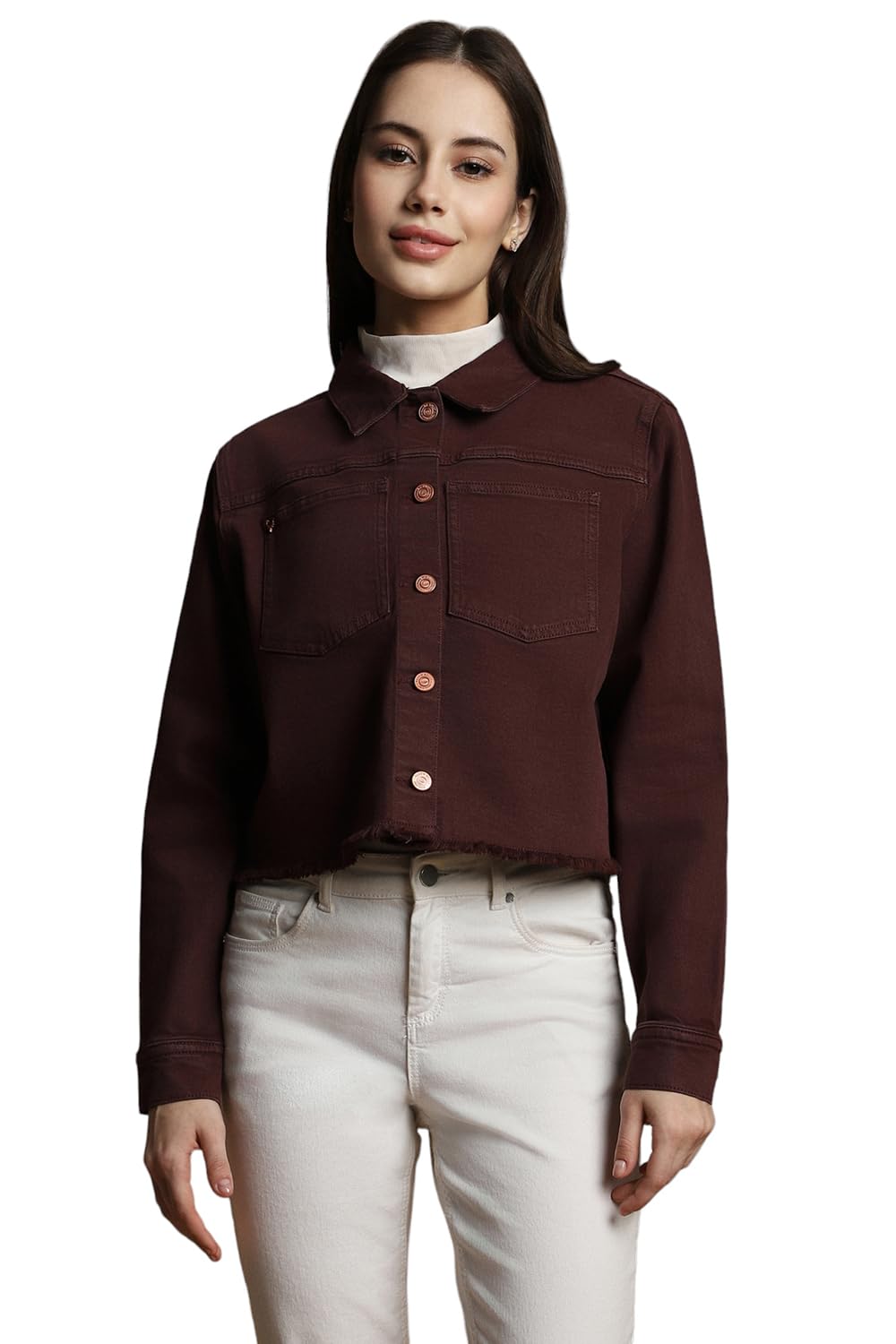 Allen Solly Women Solid Cotton Jacket