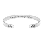 JoycuFF Bracelets for Friends Inspirational Gifts for Women Friendship Bff Stainless Steel Cuff Birthday Christmas Jewelry forFr