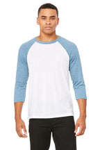 Unisex 34-Sleeve Baseball T-Shirt - gRY cHR BLK TRB - S(D0102H7WgA6)