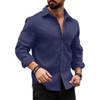 Deelmo MenS Regular Fit Checks Pattern Polyester Blend Shirt With Collared Neck Long Sleeve And Standard Length | Shirt For Man