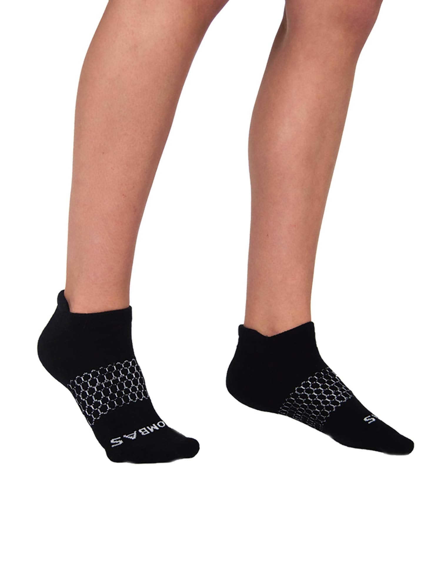 Bombas Womens Originals Black Ankle Socks,Size Large