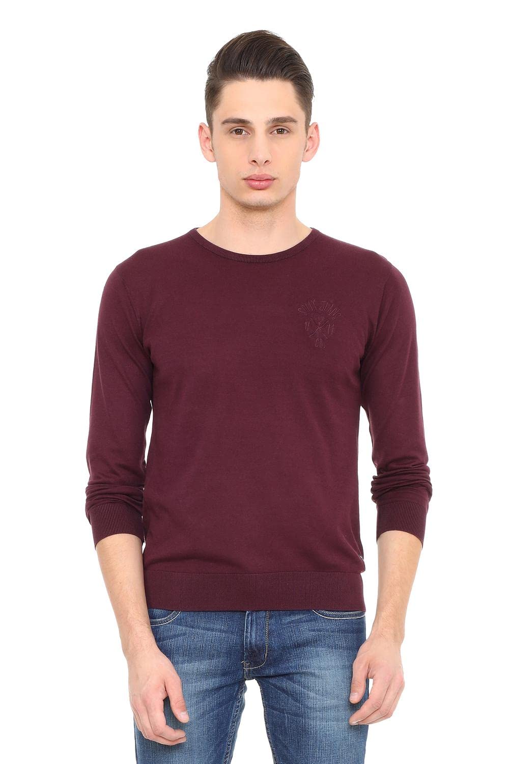Allen Solly Men Cotton Full Sleeve Round Neck Pullover