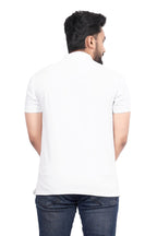 More & More MenS Solid Regular Fit Polo White
