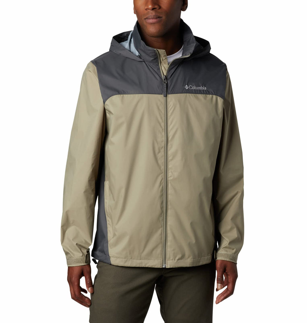 Columbia Men's Glennaker Lake Rain Jacket, Tusk/Grill, Small
