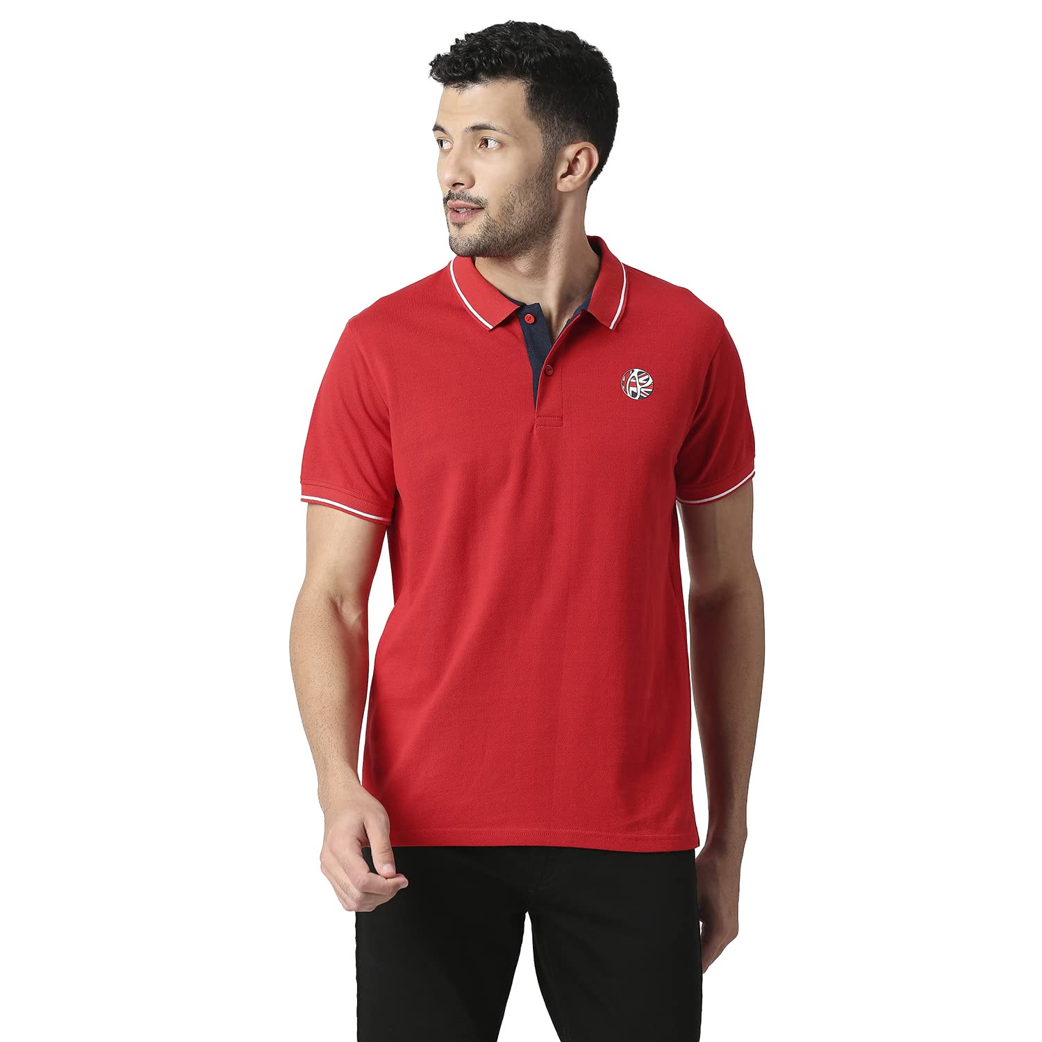 Pepe Jeans MenS Solid Regular Fit T-Shirt (Pm542058255L_Classic Red