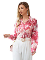 Litzo Shirts For Women  Korean Style Long Sleeve Oversized Button Down | Plus Size Workwear Top For Office & Casual Wear (L-103-