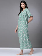 OOMPH! Cotton Blend Nighty for Womens | Night Gown | Nighty | Nightdress | Maxi Dress | Sleepwear | Gown for Women | Nighties |