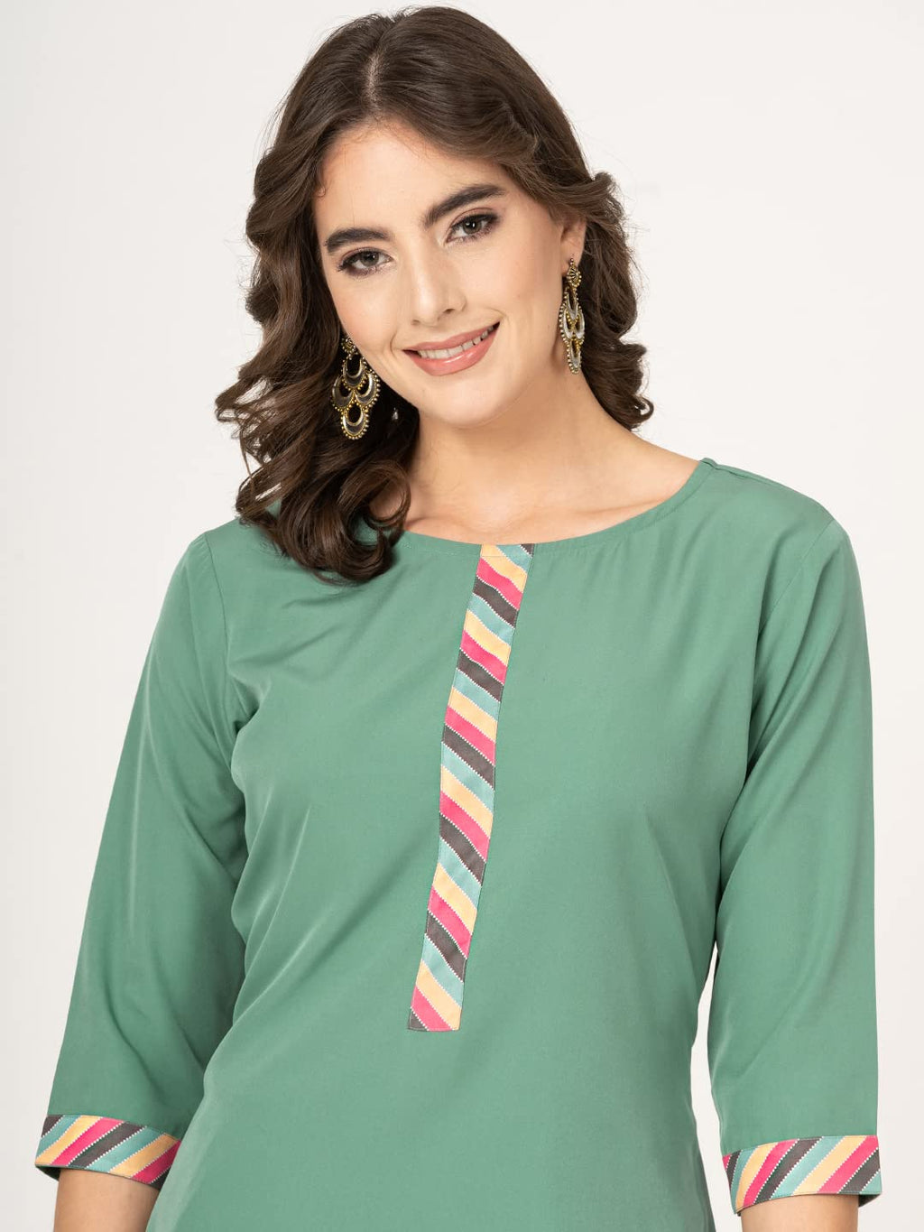 Shiv Textiles Women'S Silk Blend Solid Regular Dress Shirt (Dipgo-Kpd 205-03 Mint-M