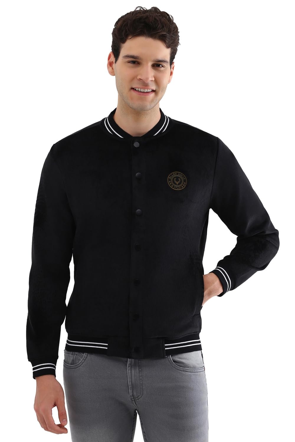 Allen Solly Men Solid Casual Full Sleeve Hoodie