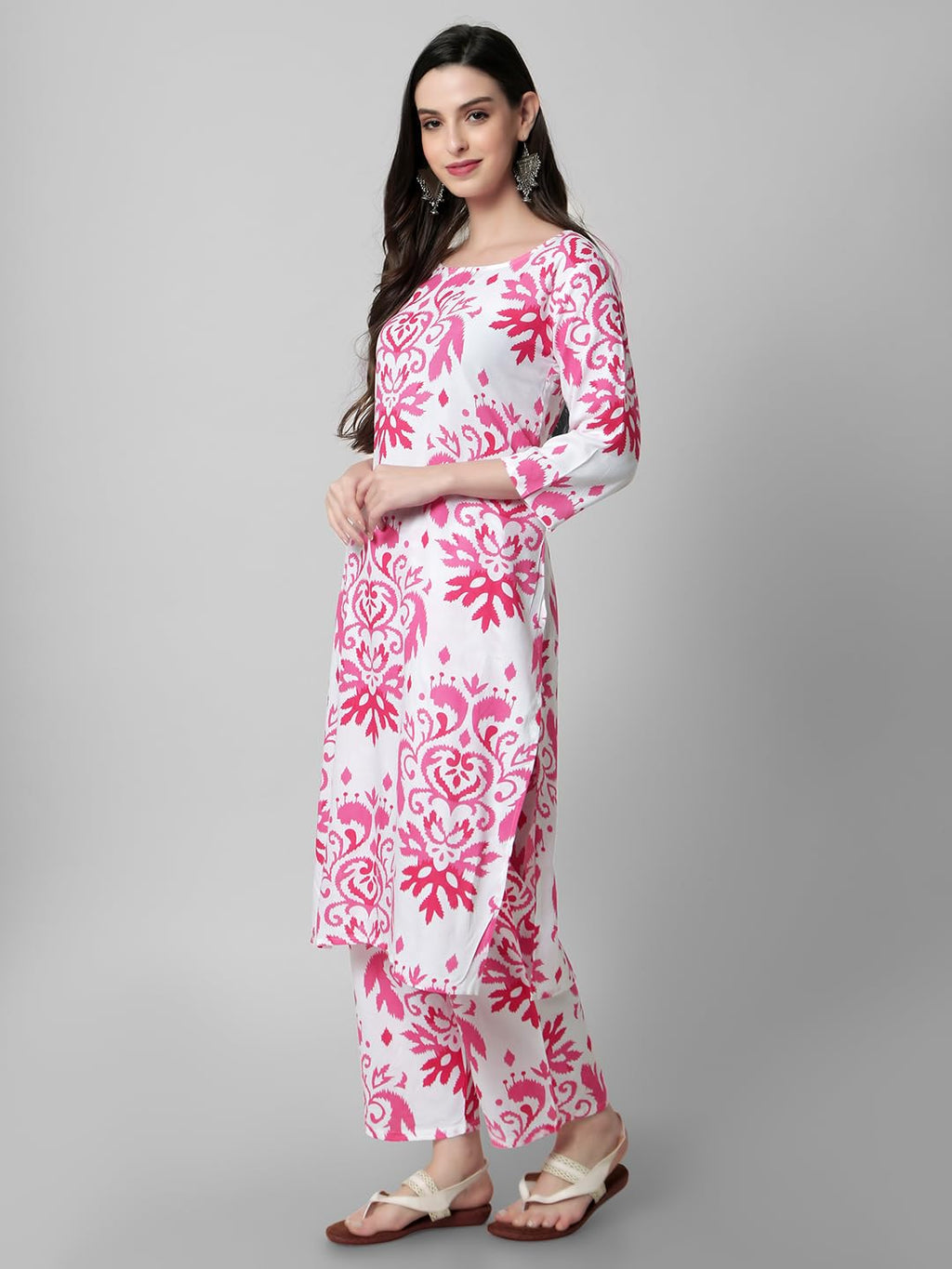 Rytras Women'S Cotton Printed Straight Kurta And Pant Set