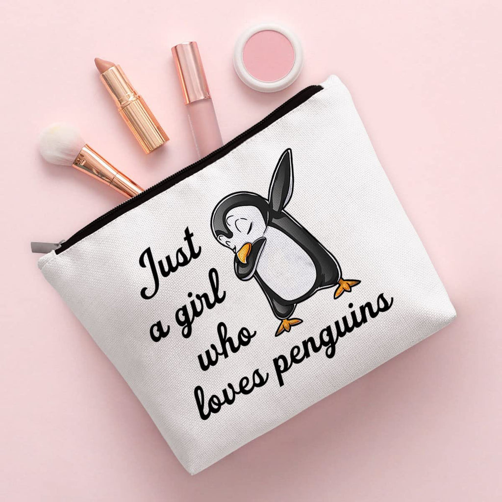 BiuNiuring Penguin Gifts for Penguin Lovers, Penguin Gifts for Women, Gifts for Makeup Lovers, Penguin Element Makeup Bag, Who L